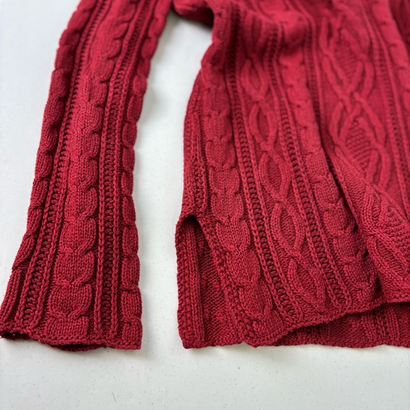 eight eight eight Burgundy Cable Knit Hooded Sweater - Picture 6 of 6